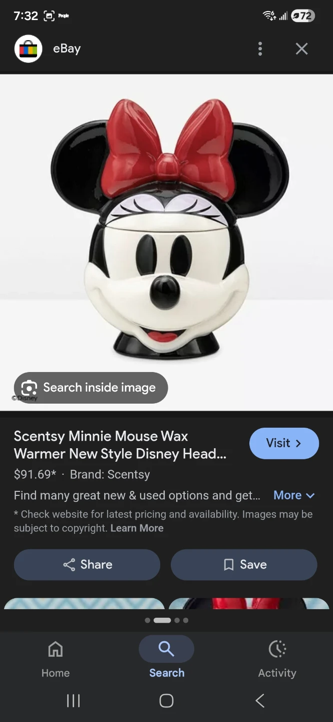 Scentsy Minnie Mouse Wax Warmer
