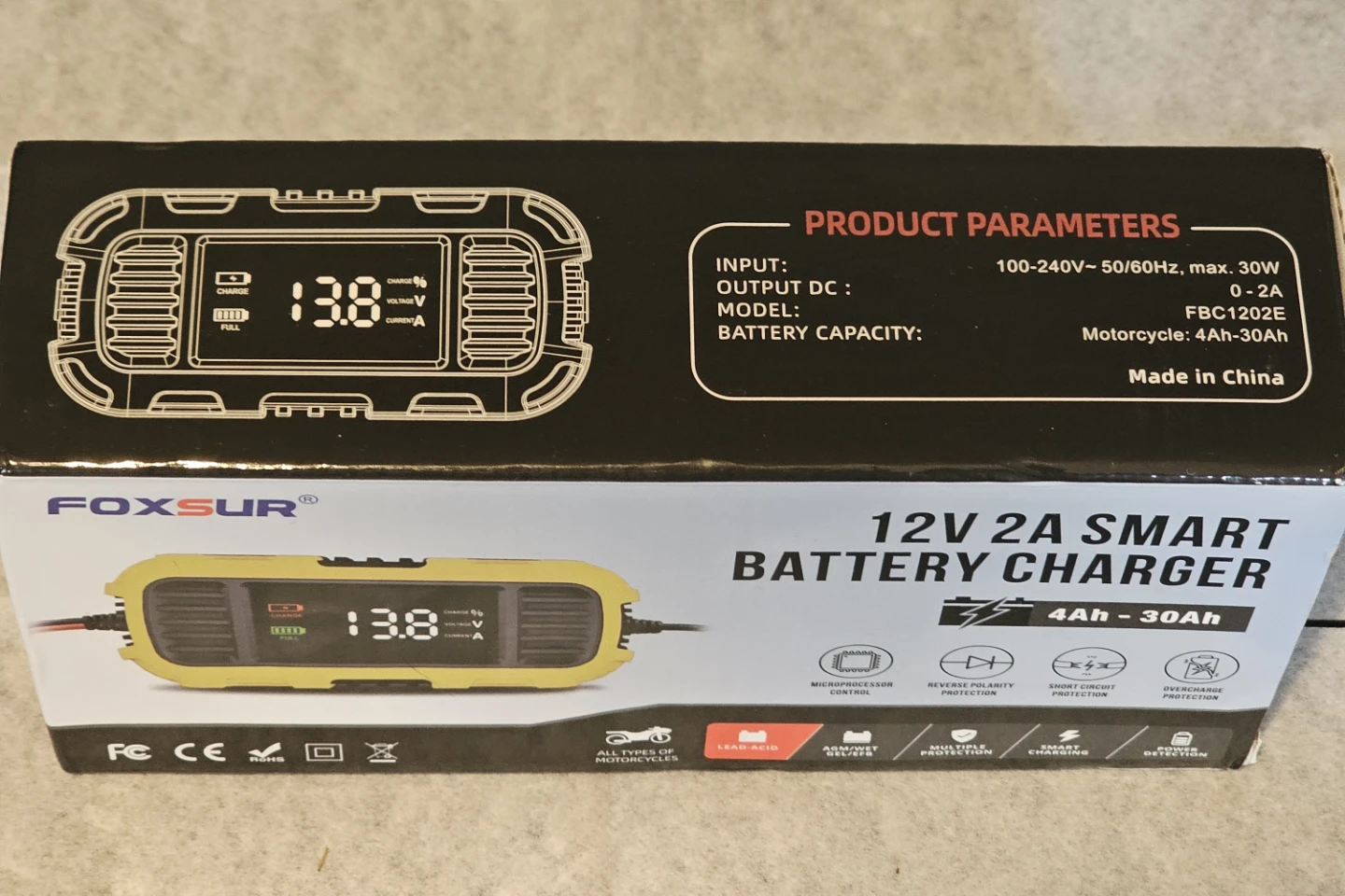 FOXSUR 12V 2A Smart Battery Charger - photo 2