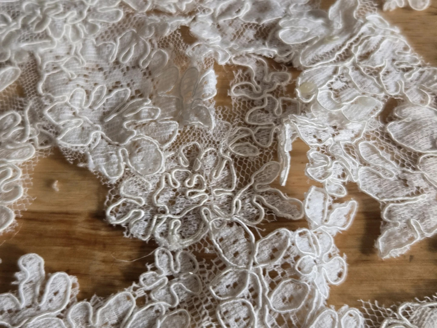 Ivory Alencon   Lace Trim Pieces - photo 3