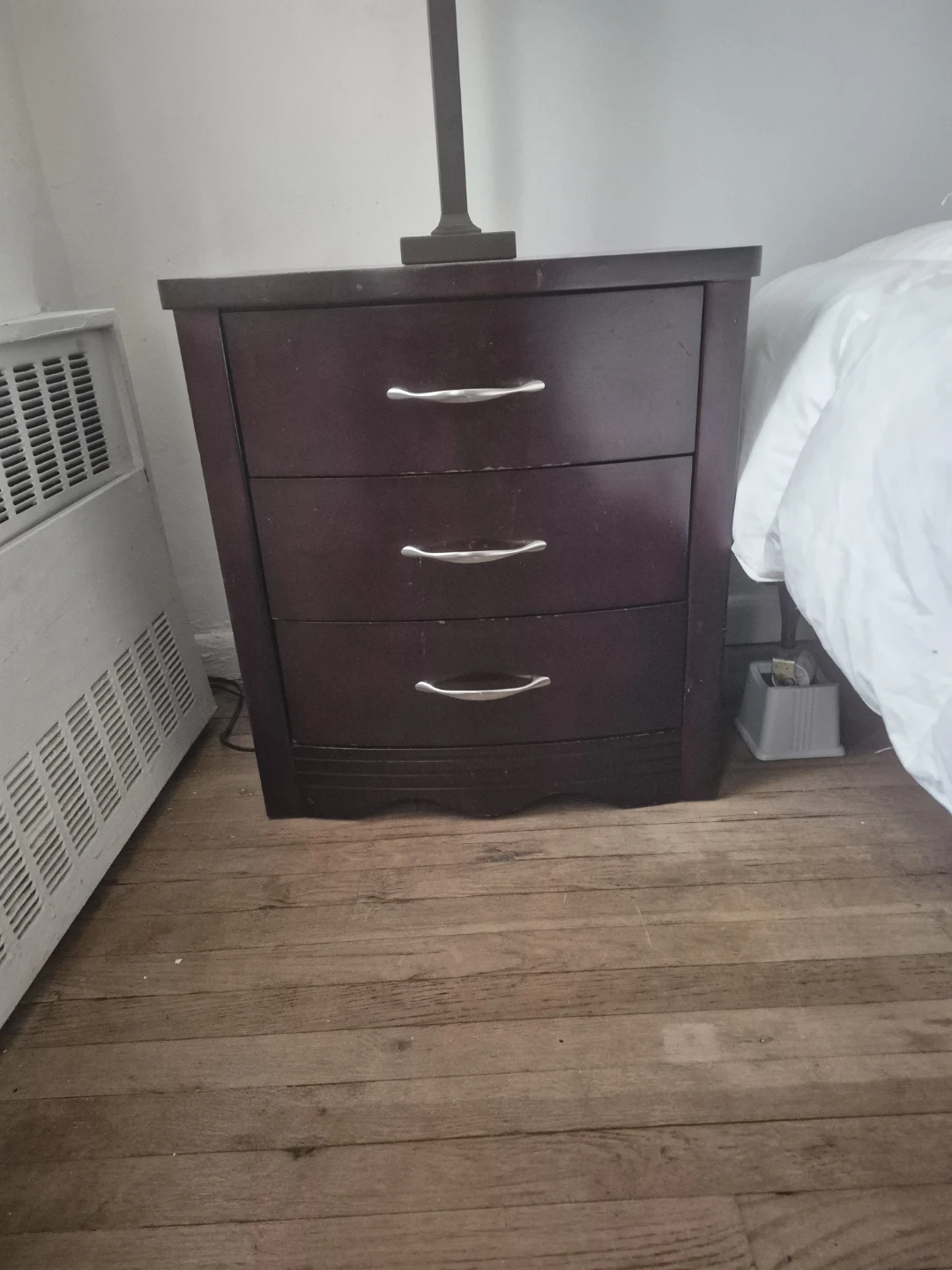 ABC Carpet- Dark Ebony Wood 3-Drawer Nightstand