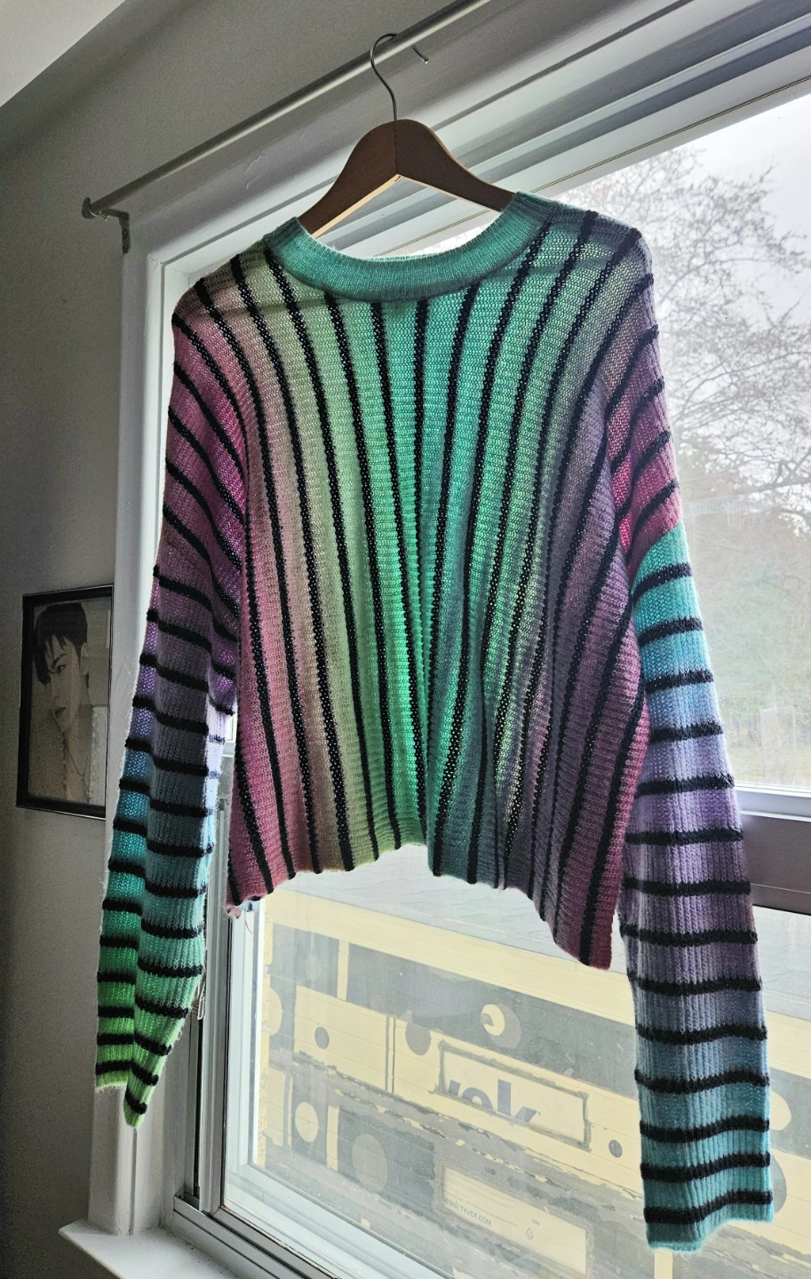 Rainbow Striped Knit Sweater - photo 2