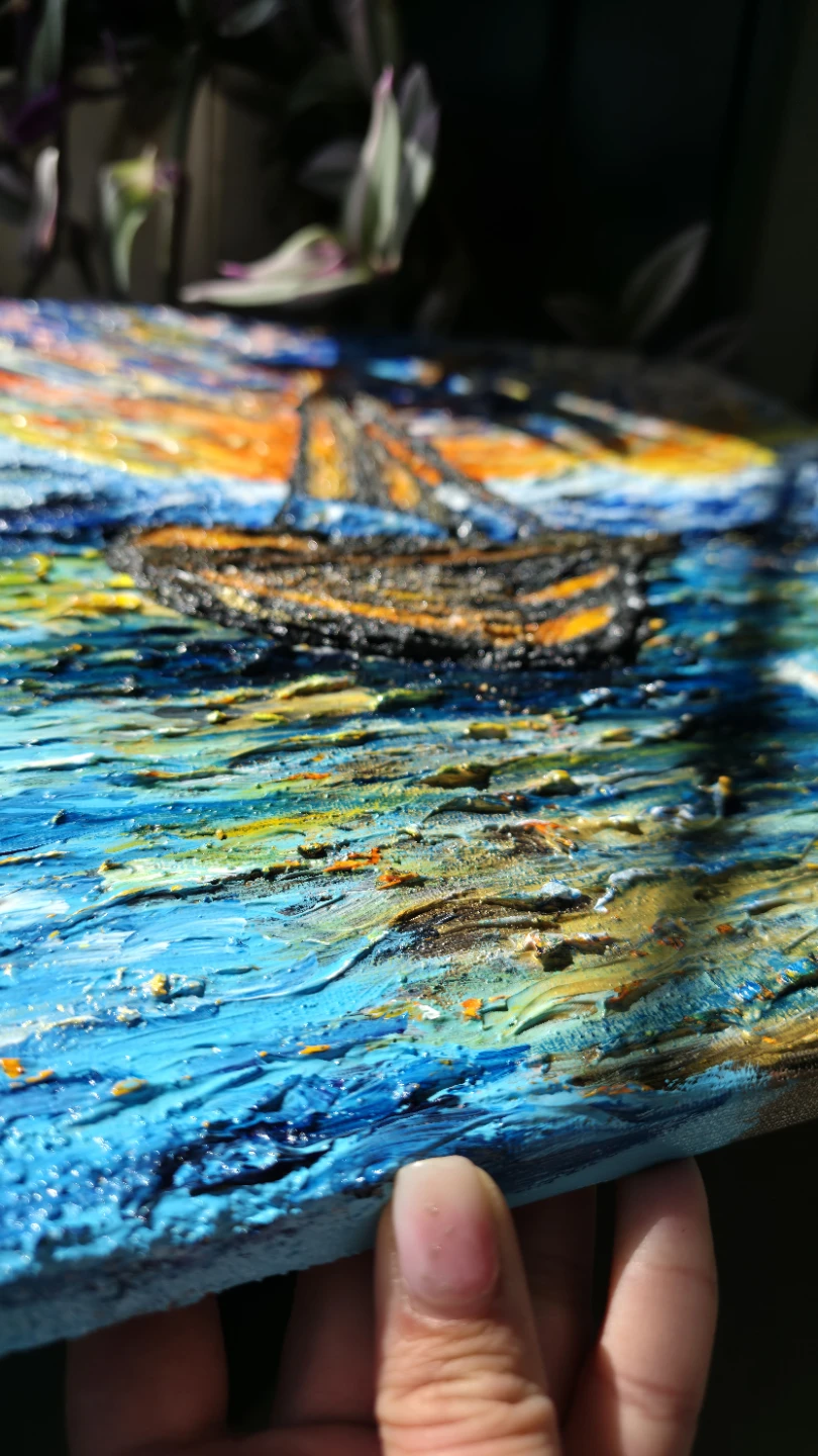 Original Acrylic Sand Textured Banff Painting on canvas - photo 5