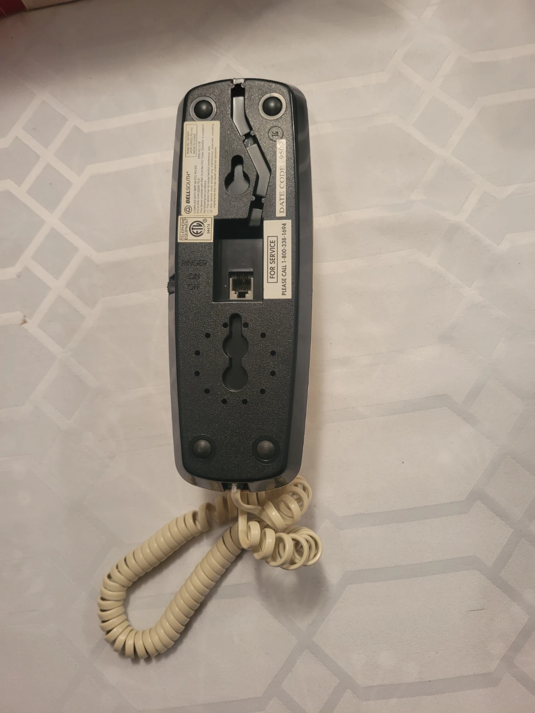 BellSouth Beige Wall Mount Corded Phone - photo 3