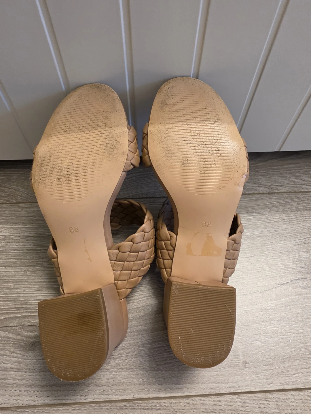 Steve Madden Woven Heeled Sandals - Beige - photo 4