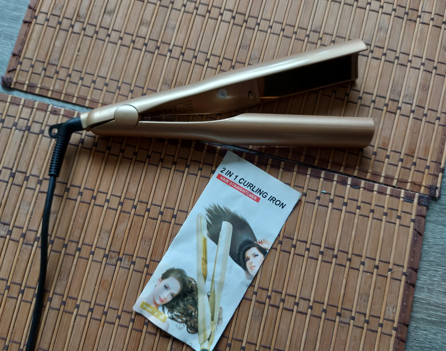 2-in-1 Curling Iron and Hair Straightener
