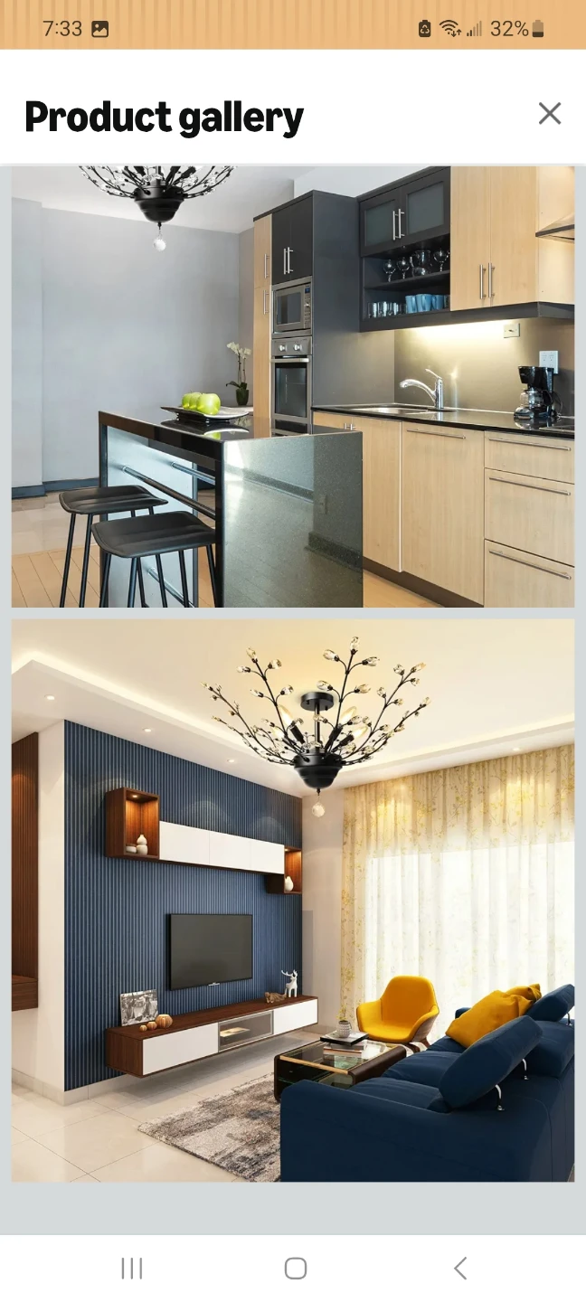 Unicozin 5 Lights Crystal Branch Chandelier - photo 4