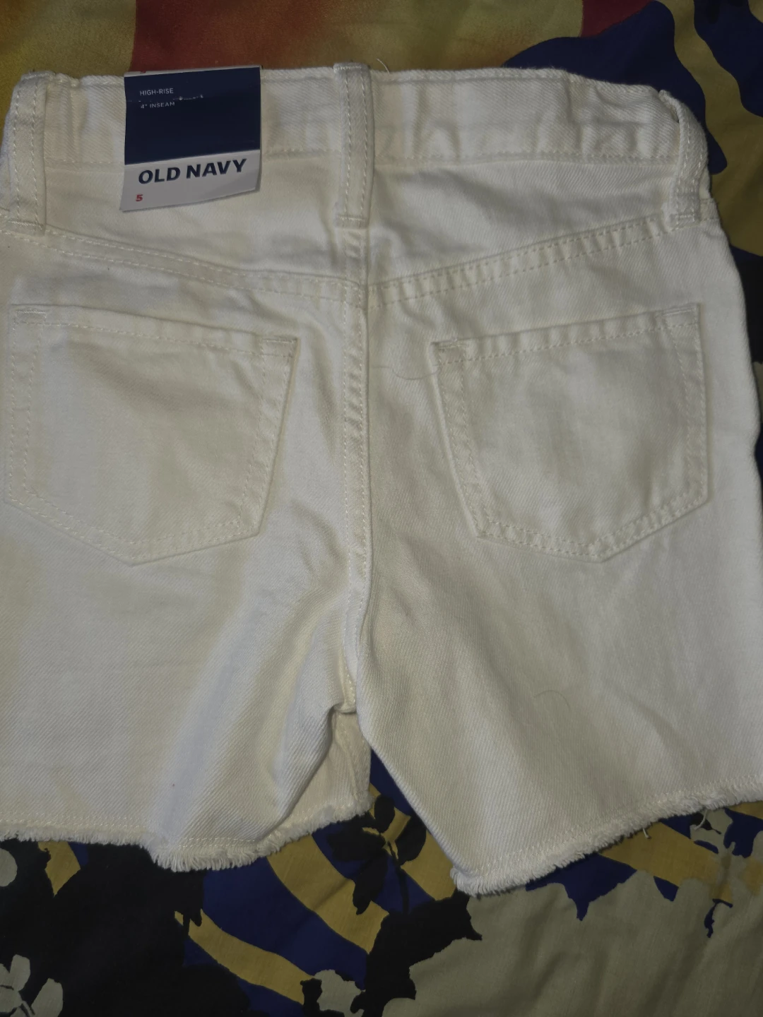 Old Navy White Built-In Tough High-Rise Shorts Size 5 - photo 3