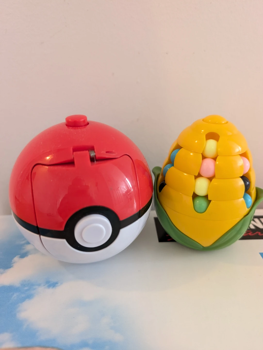 Pokemon Spinning Pokeball and Corn Puzzle Toy Set
