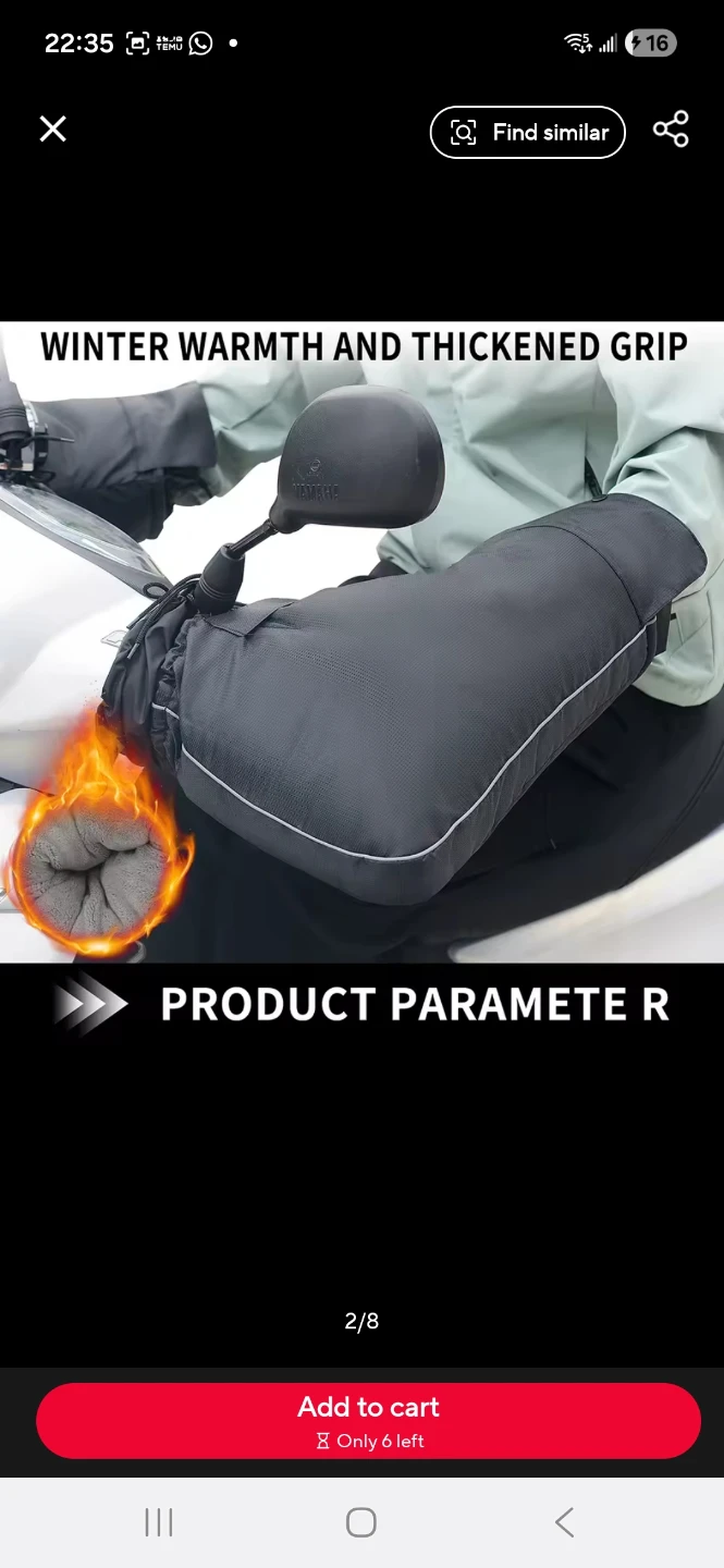 NEW Handlebar Muffs Ebike Escooter Bicycle Motorcycle Gloves - photo 3