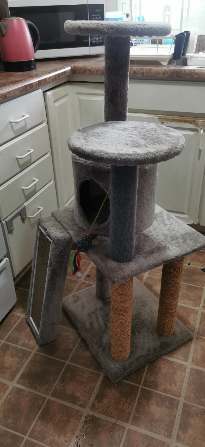 Multi-level Cat Tree Condo with Scratching Pad - photo 2