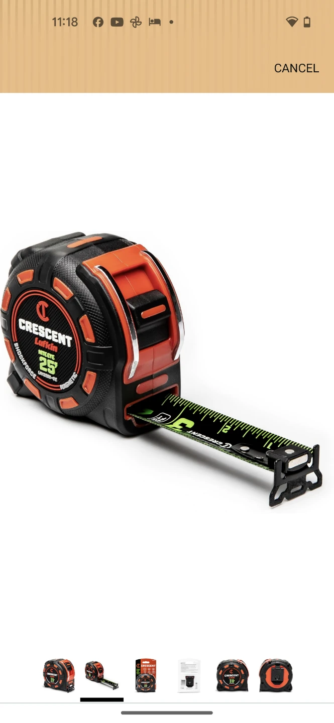 Crescent Lufkin Shockforce Nite Eye 25' Magnetic Tape Measure - photo 2