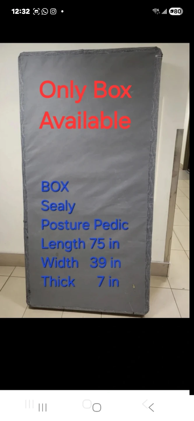 SEALY Posture Pedic Technology Twin Mattress BOX Only. NEW