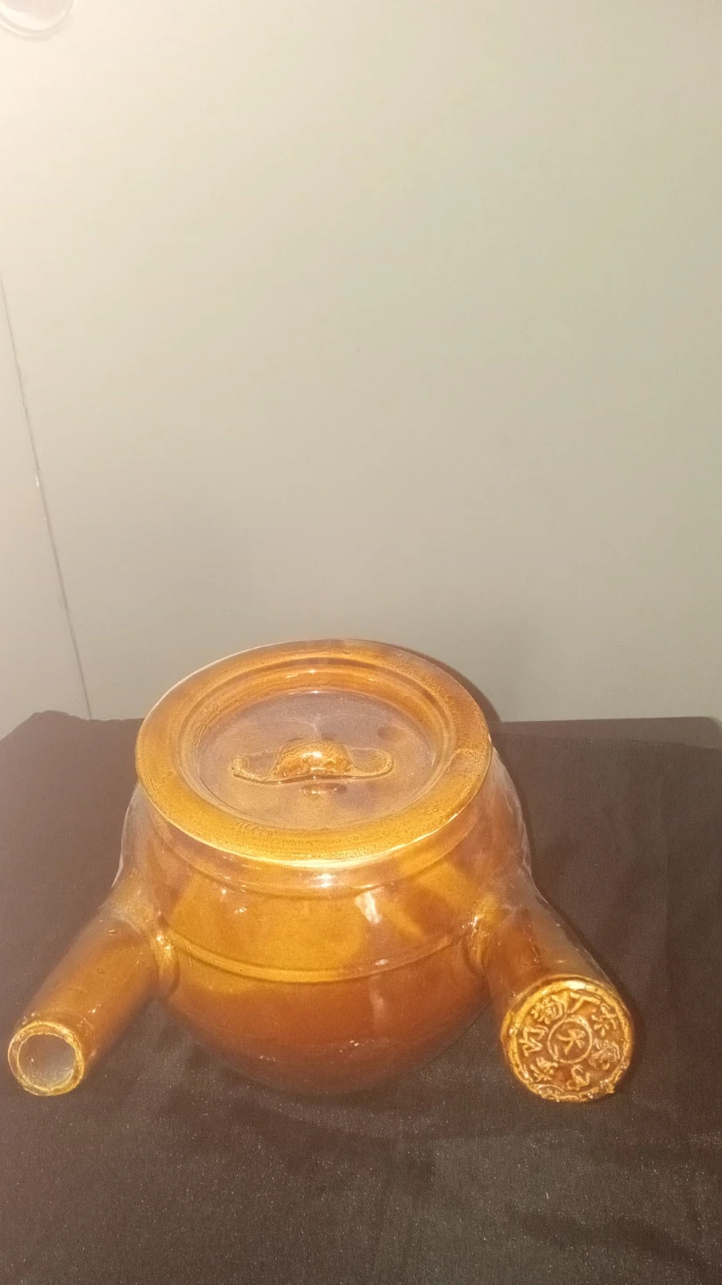 Vintage Ceramic Pot with Lid and Spout (Japan)