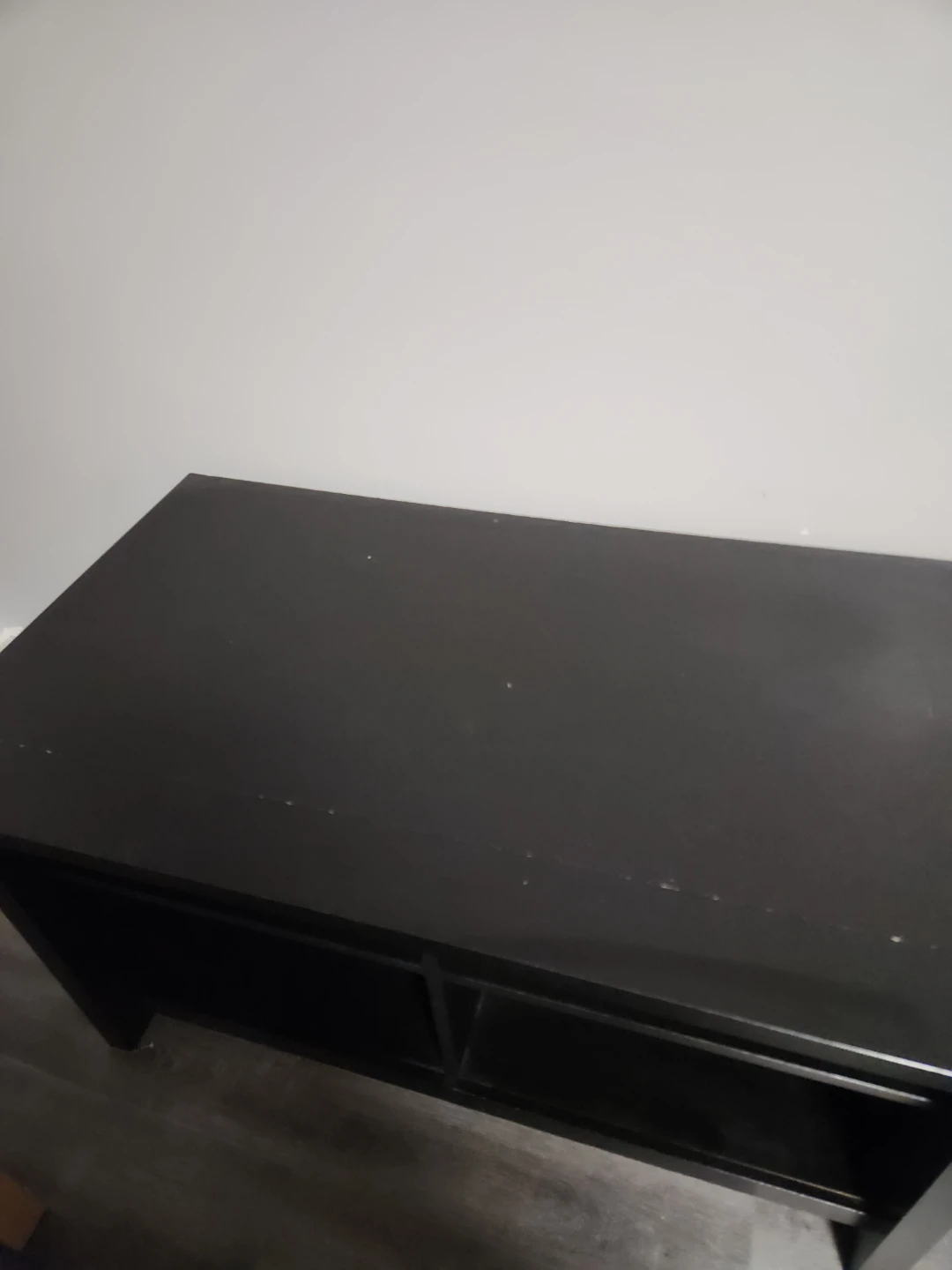 Black TV Stand with Shelves - photo 2