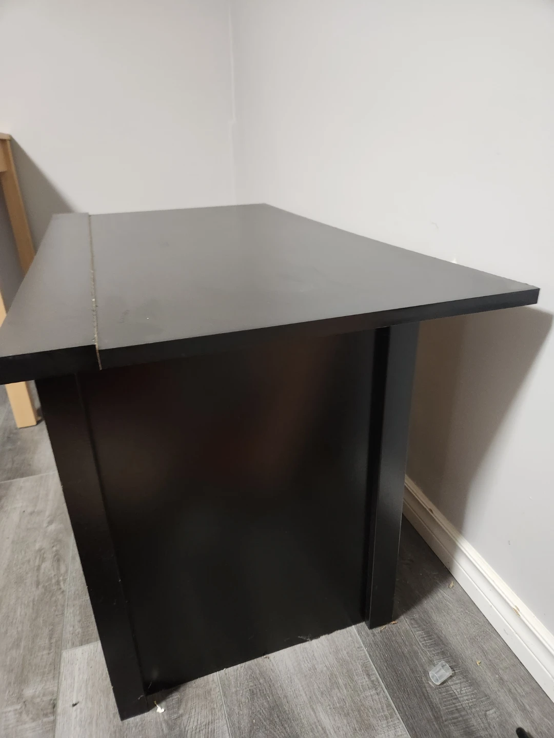 Black TV Stand with Shelves - photo 3