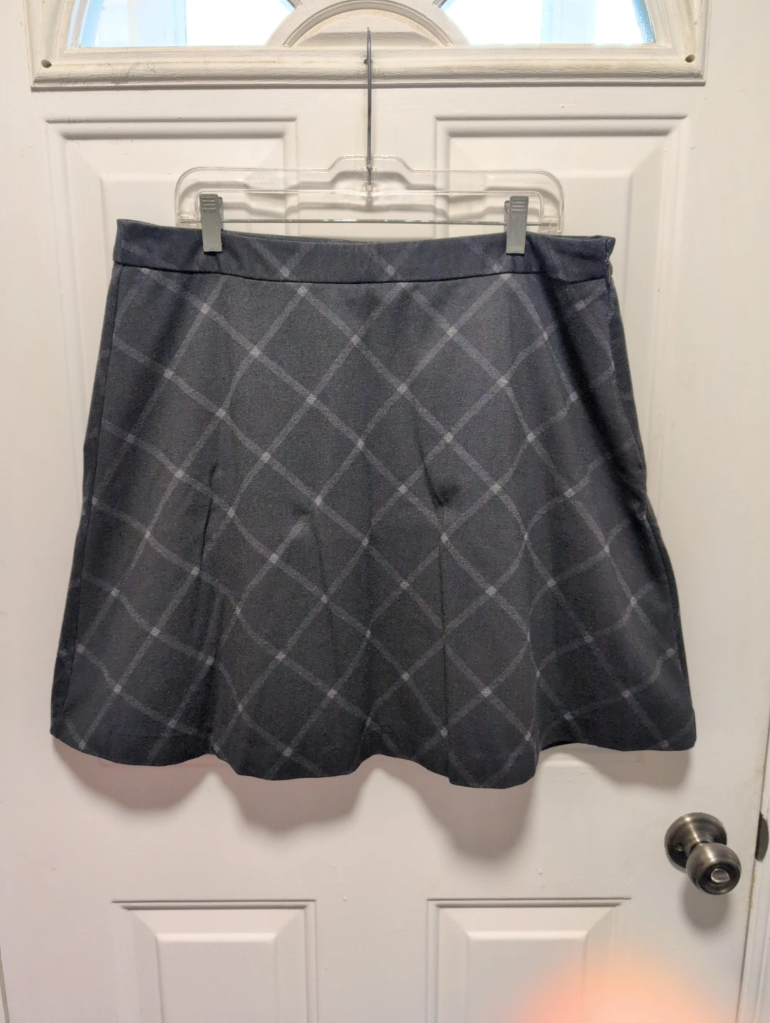 Mario Serrani Plaid A-Line Skirt XL/TG