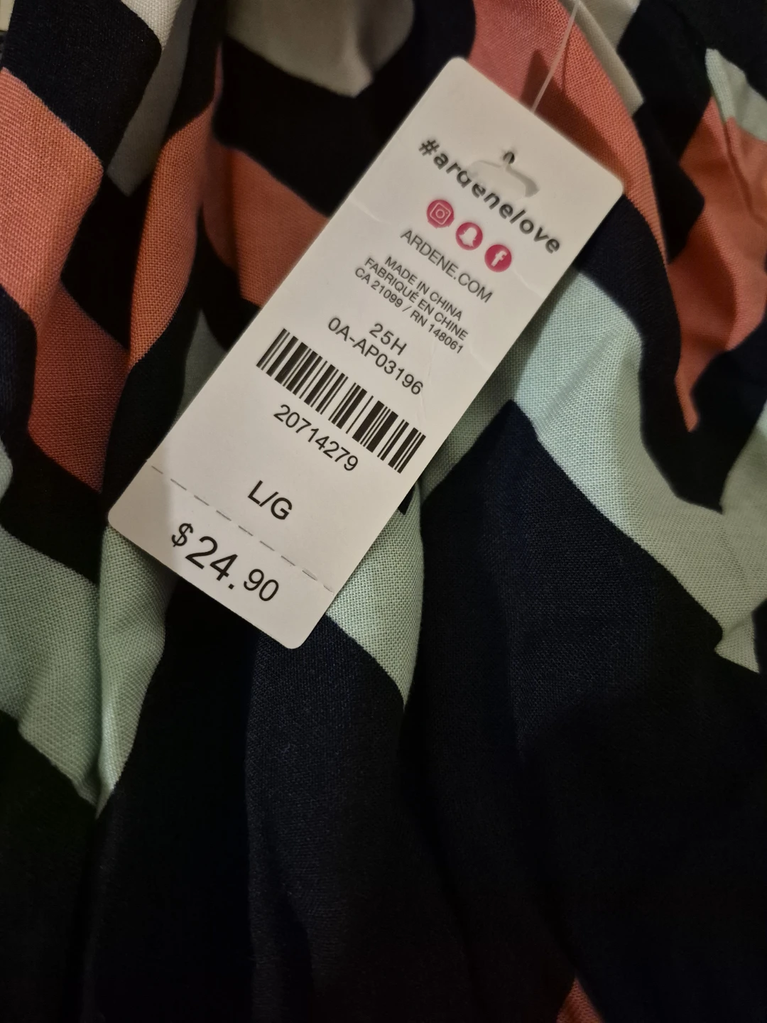 Ardenes Chevron Print Dress L/G - photo 3