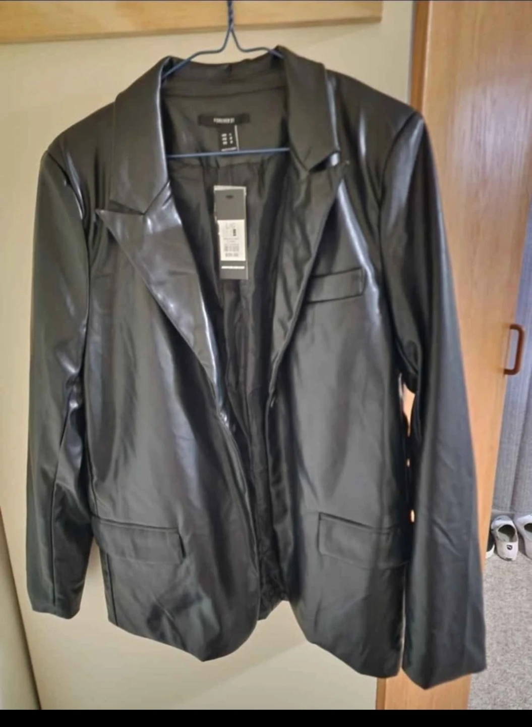 Forever 21 Faux Leather Blazer