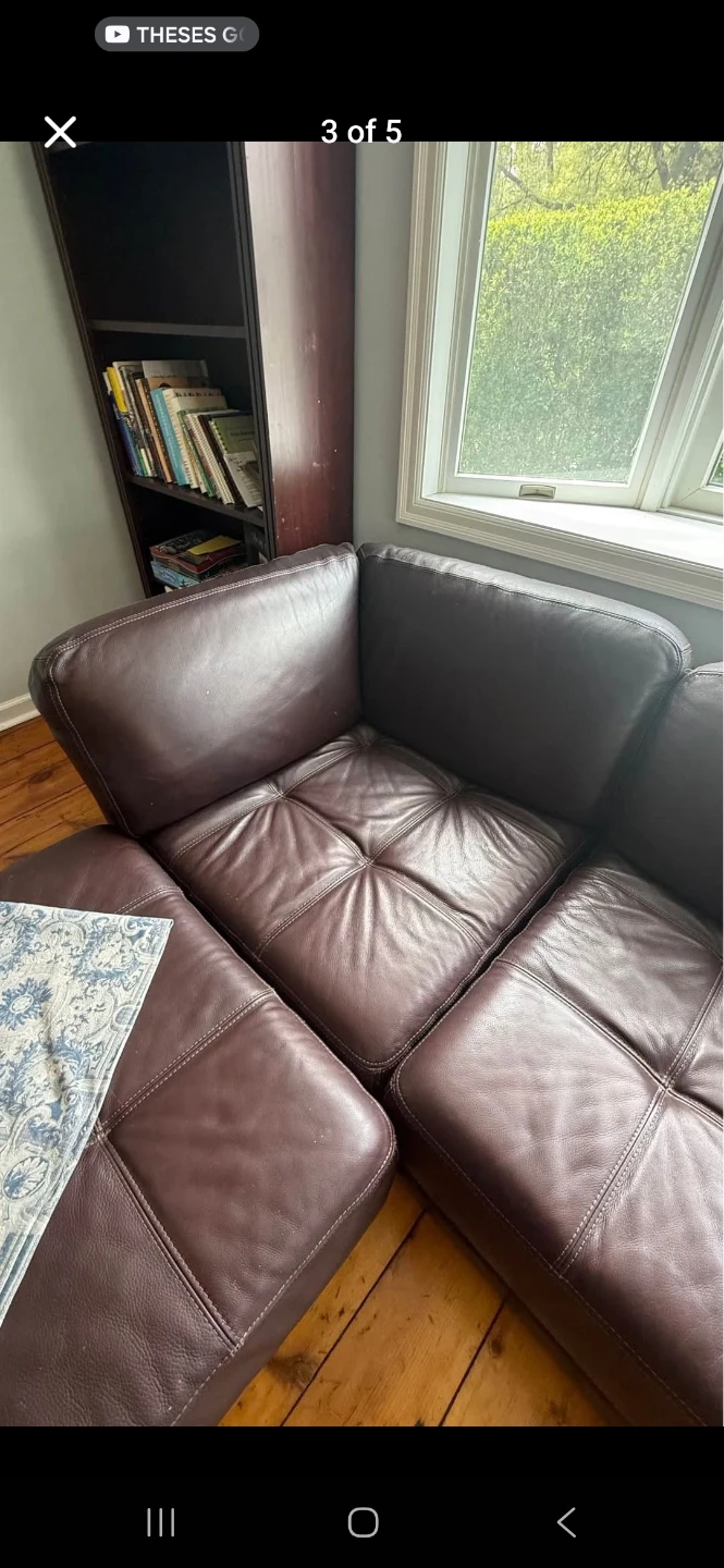 Dark Brown modular Sofa with Ottoman - photo 3
