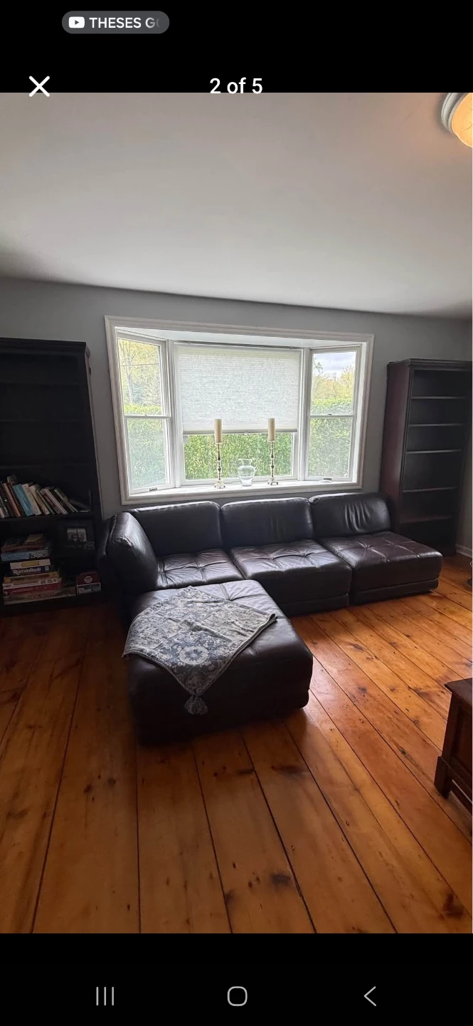 Dark Brown modular Sofa with Ottoman