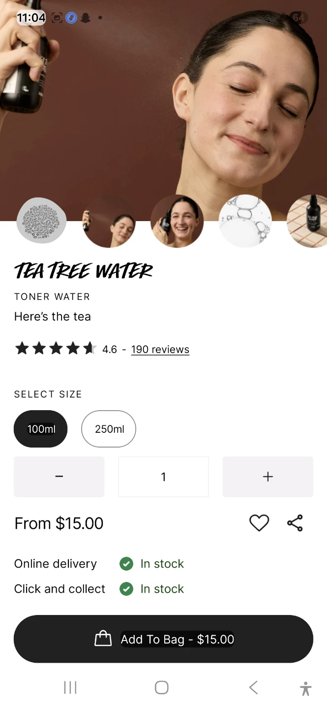 Lush Tea Tree Water Toner 100ml