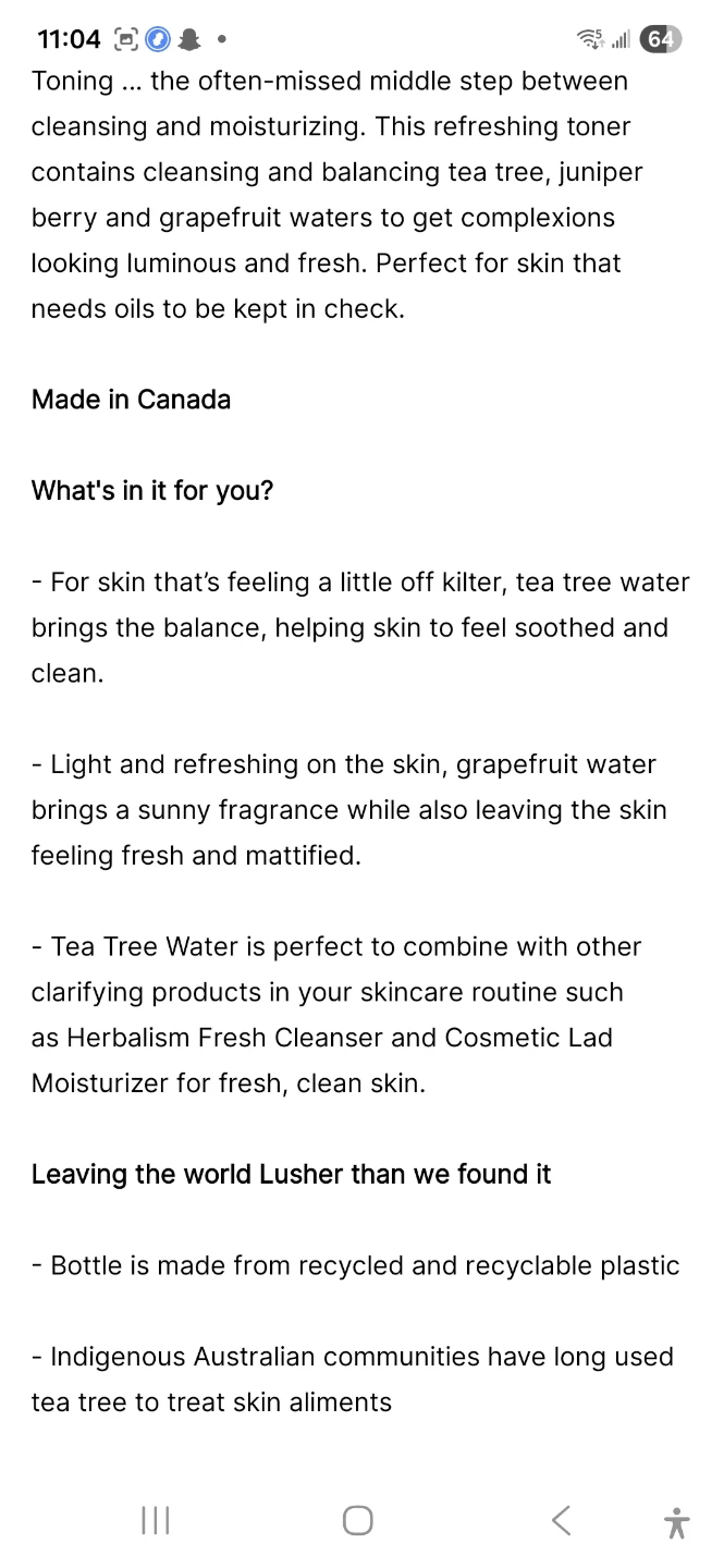 Lush Tea Tree Water Toner 100ml - photo 2