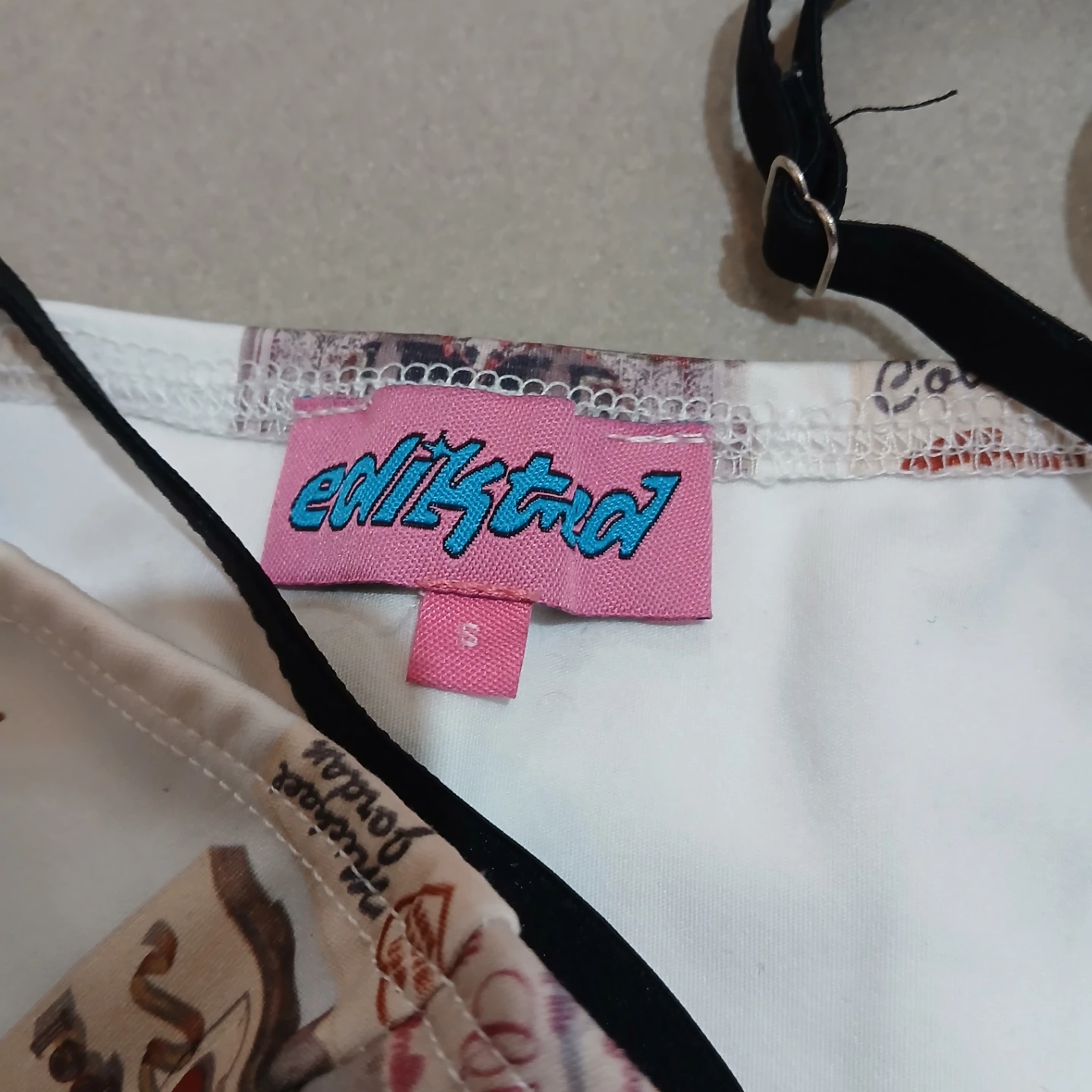 Edikted White Graphic Corset Top - photo 3