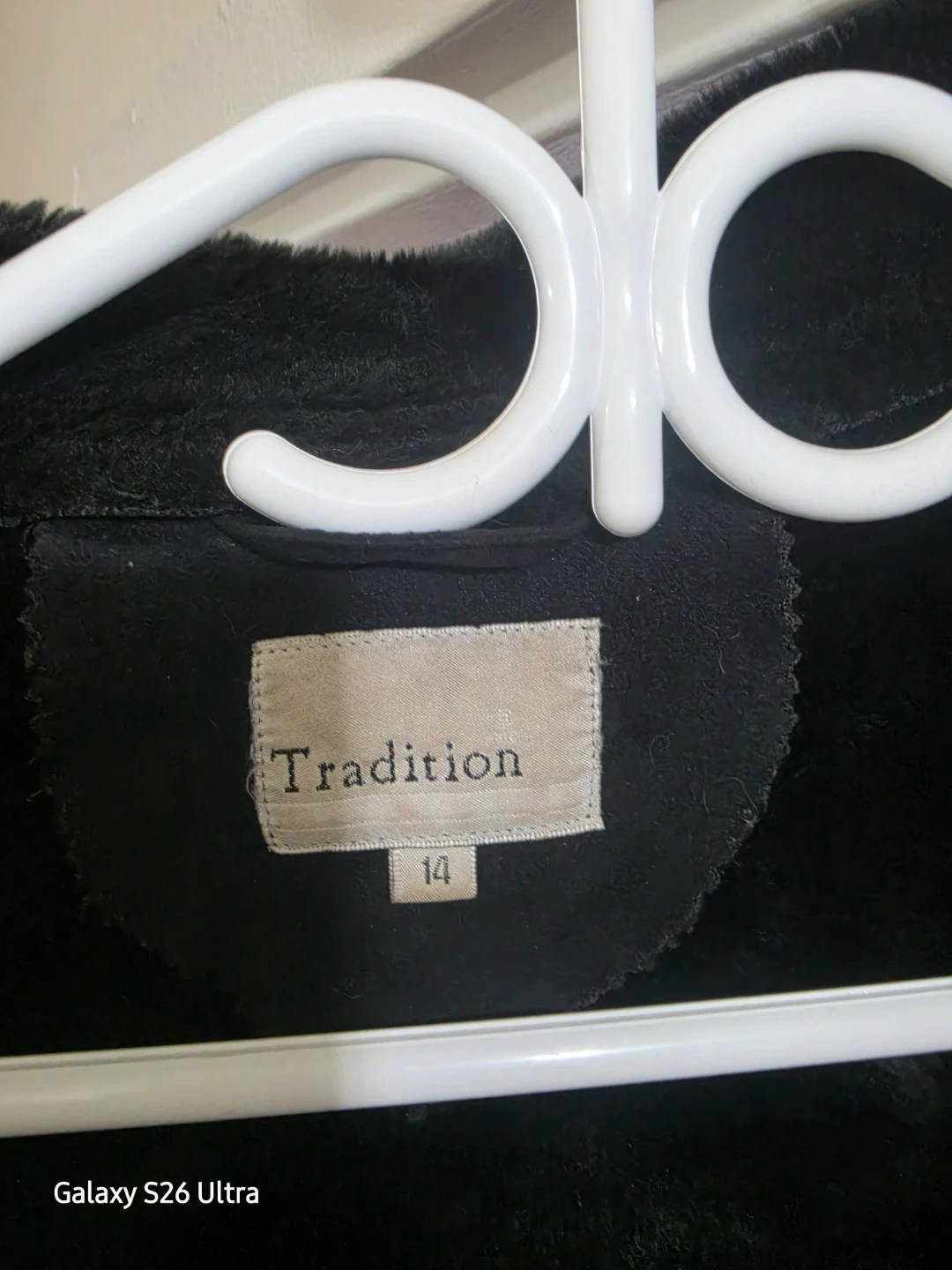Tradition Black Faux Shearling Lined Coat Size 14 - photo 3