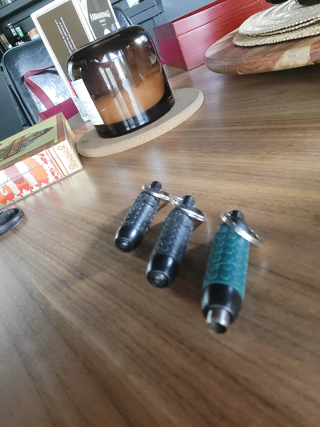 Handy cigar punch with retraction feature and key chain