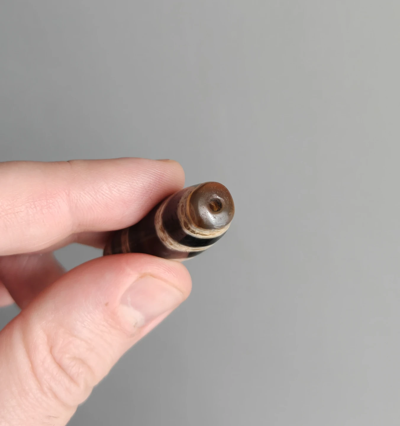 Tibetan Banded Agate Dzi Bead - photo 4