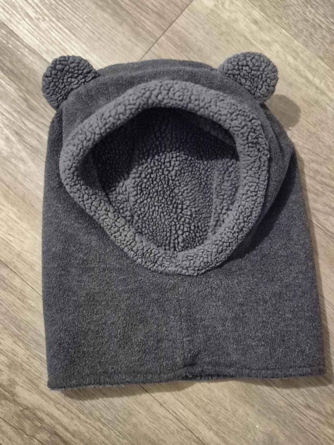 Joe Fresh Grey Sherpa Fleece Balaclava Hat with Ears