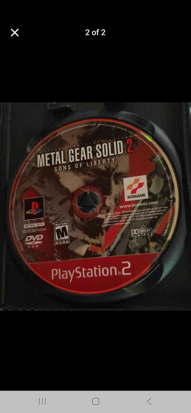 Metal Gear Solid 2: Sons of Liberty PlayStation 2 Game
