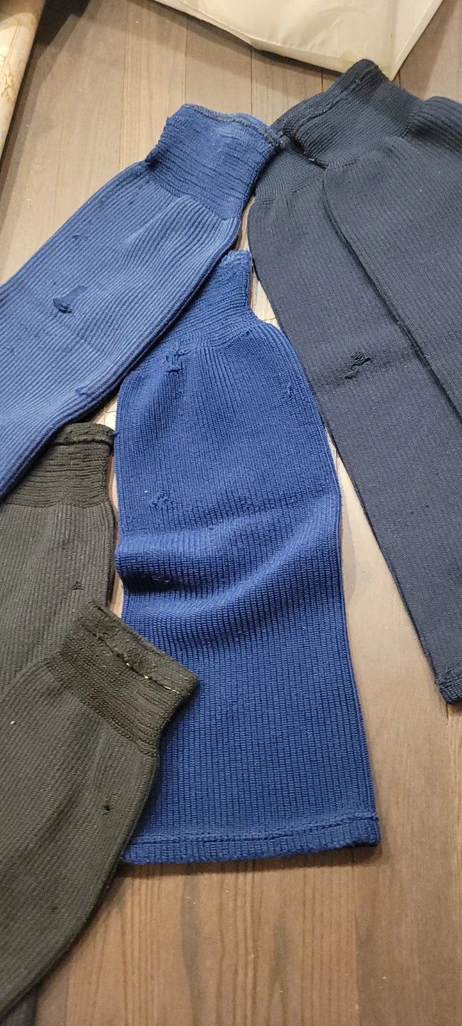 Blue and Black Ribbed hockey Socks (Lot of 4)