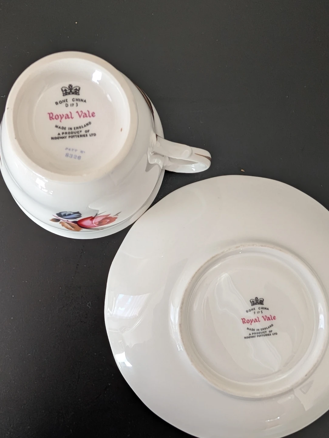 Royal Vale Bone China Tea Cup and Saucer Set - photo 4