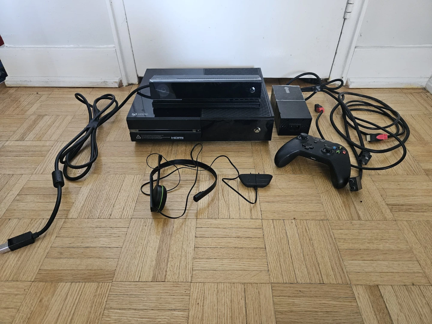 Xbox One Console with Kinect, Controller, and Headset