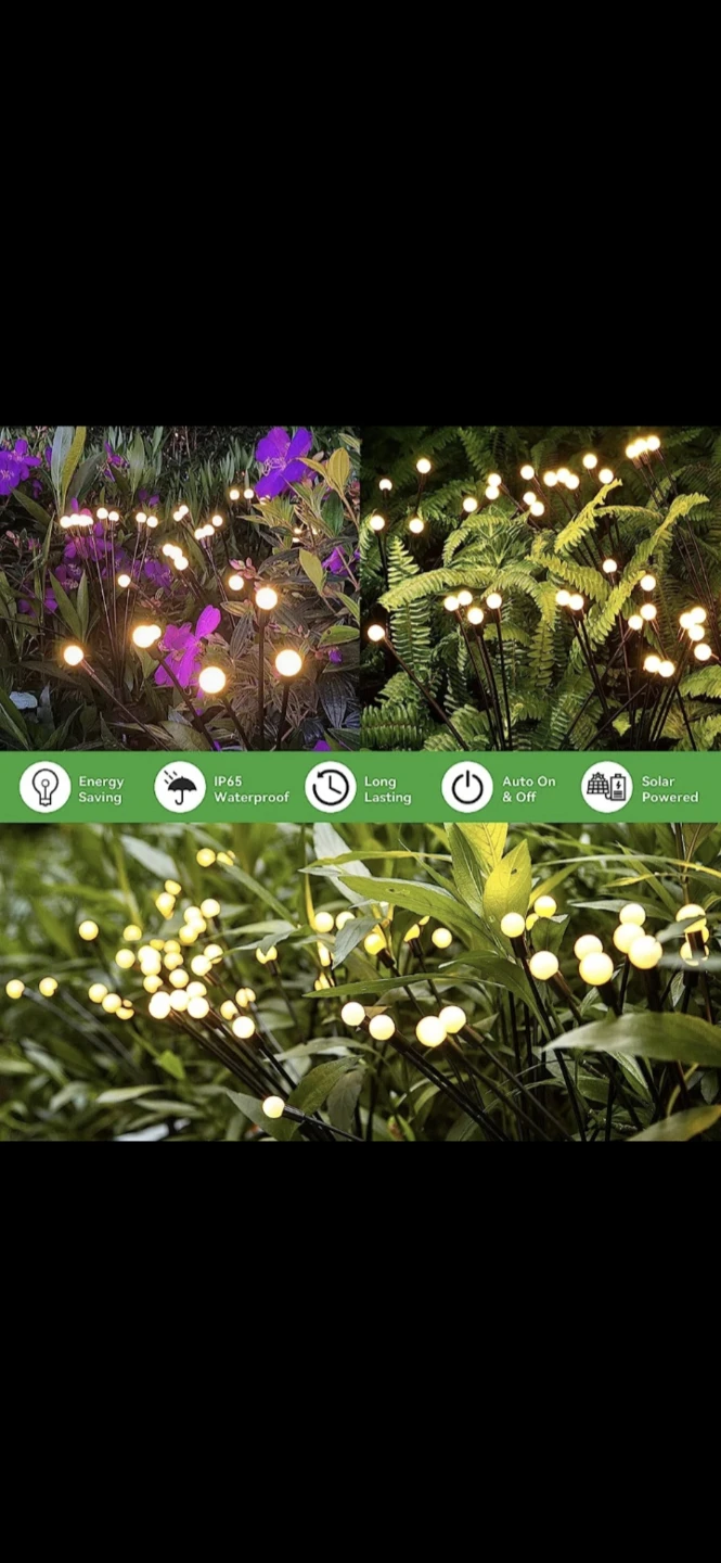 Solar Powered Firefly Lights (8LED) New $5 each. - photo 2