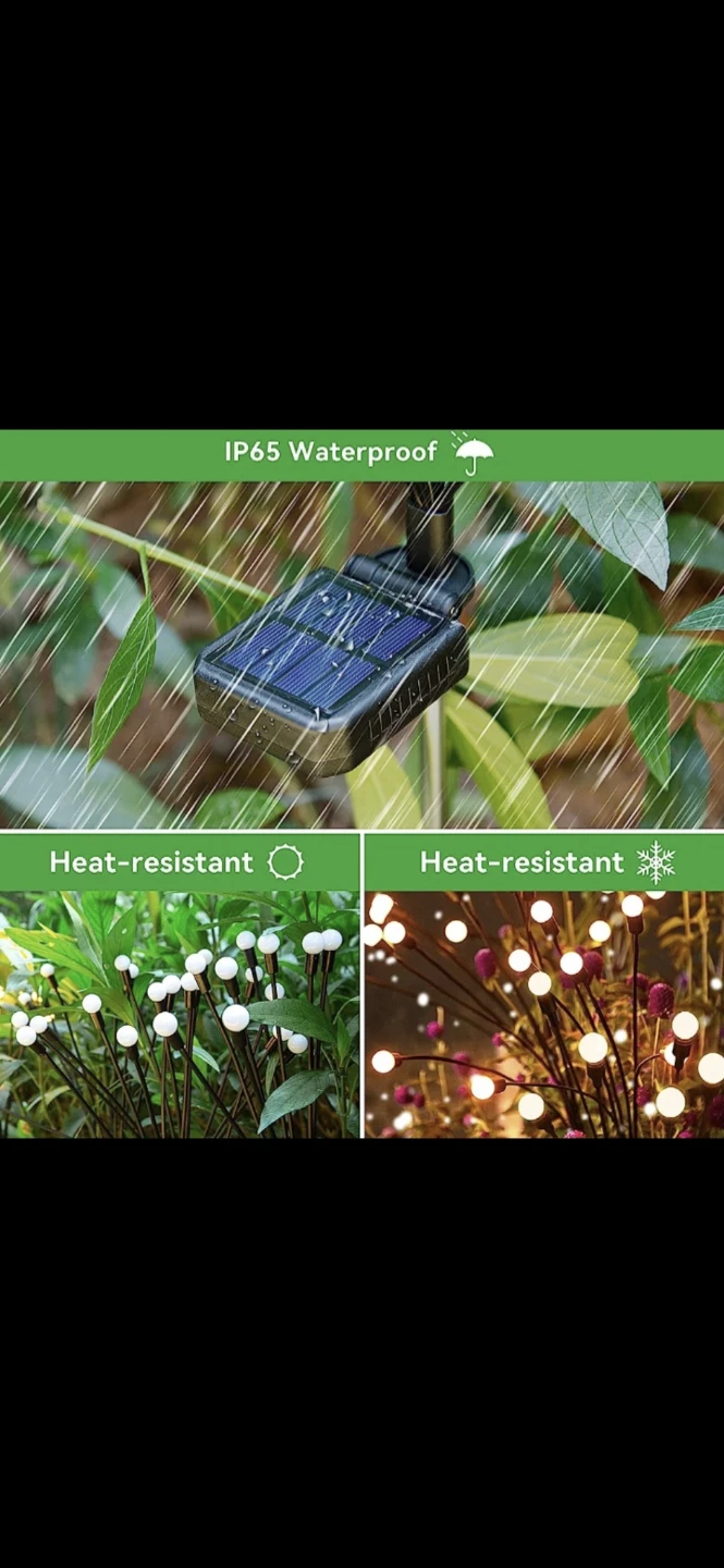 Solar Powered Firefly Lights (8LED) New $5 each. - photo 5