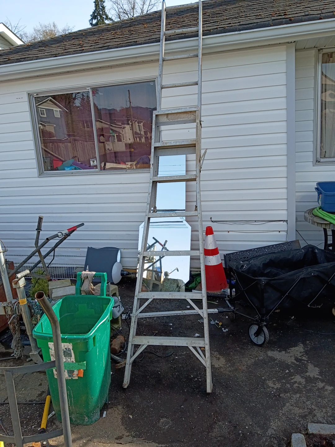 Aluminum A-Frame Ladder extendable - photo 2