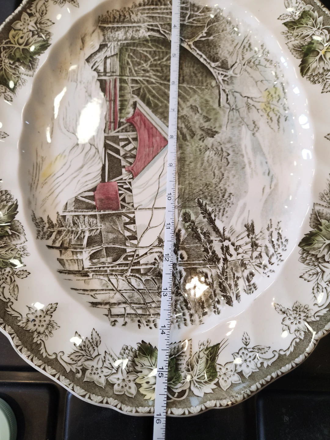 Johnson Brothers "The Friendly Village" Covered Bridge Plate - photo 2