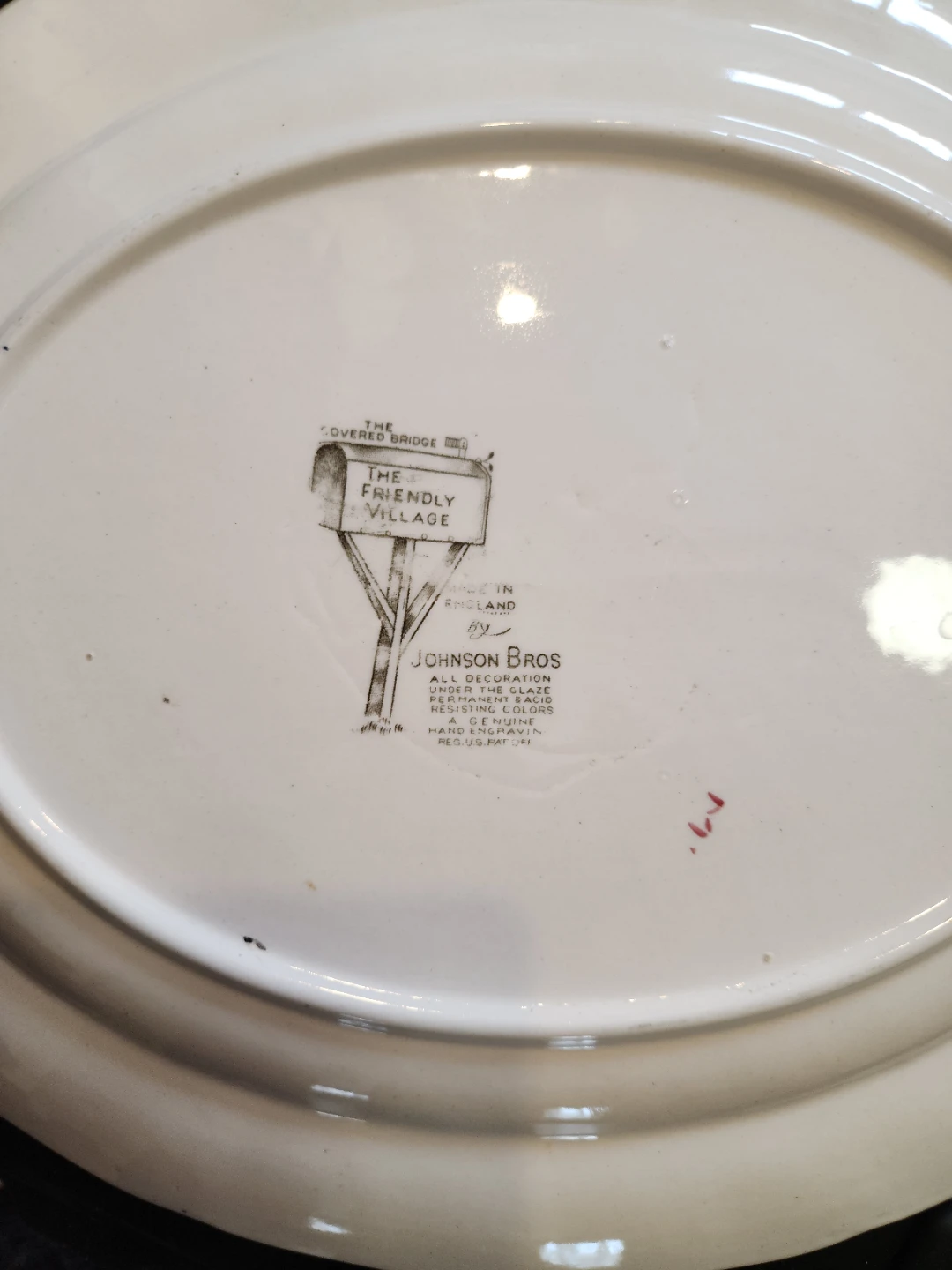 Johnson Brothers "The Friendly Village" Covered Bridge Plate - photo 4