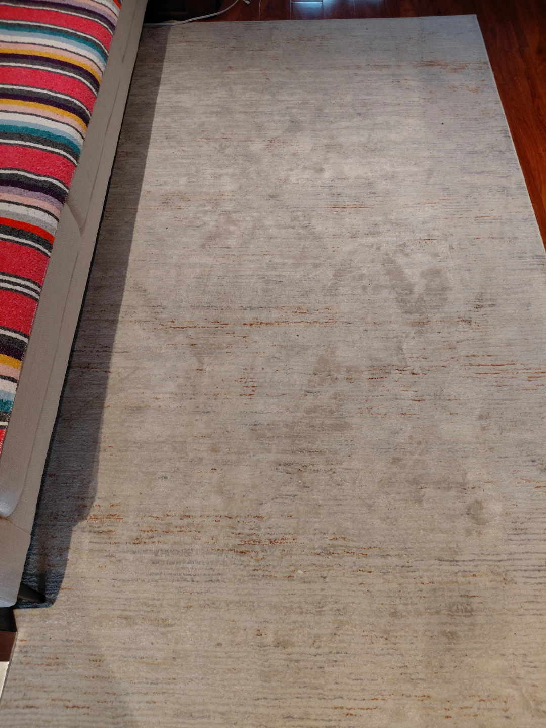 Beig and light grey Textured Area Rug
