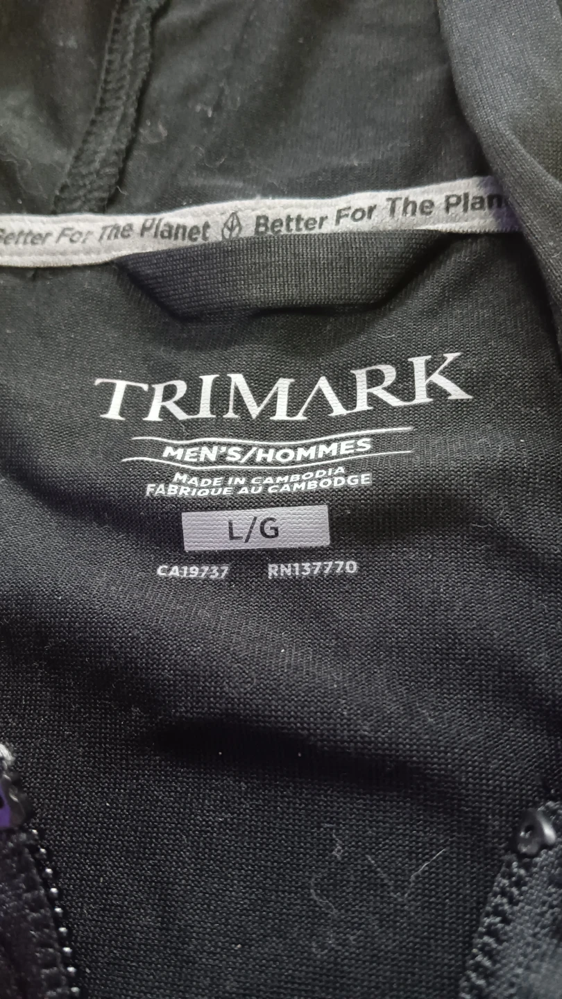 TRIMARK Men's L/G Black Zip-Up Hoodie - photo 2