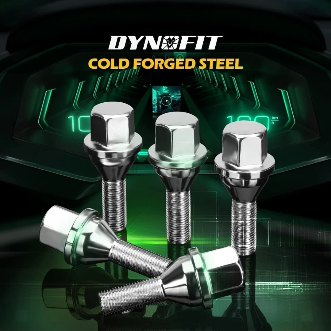 Dynofit 12x1.25 Lug Bolts 20pc Chrome 19mm Hex 28mm Shank Jeep - photo 5