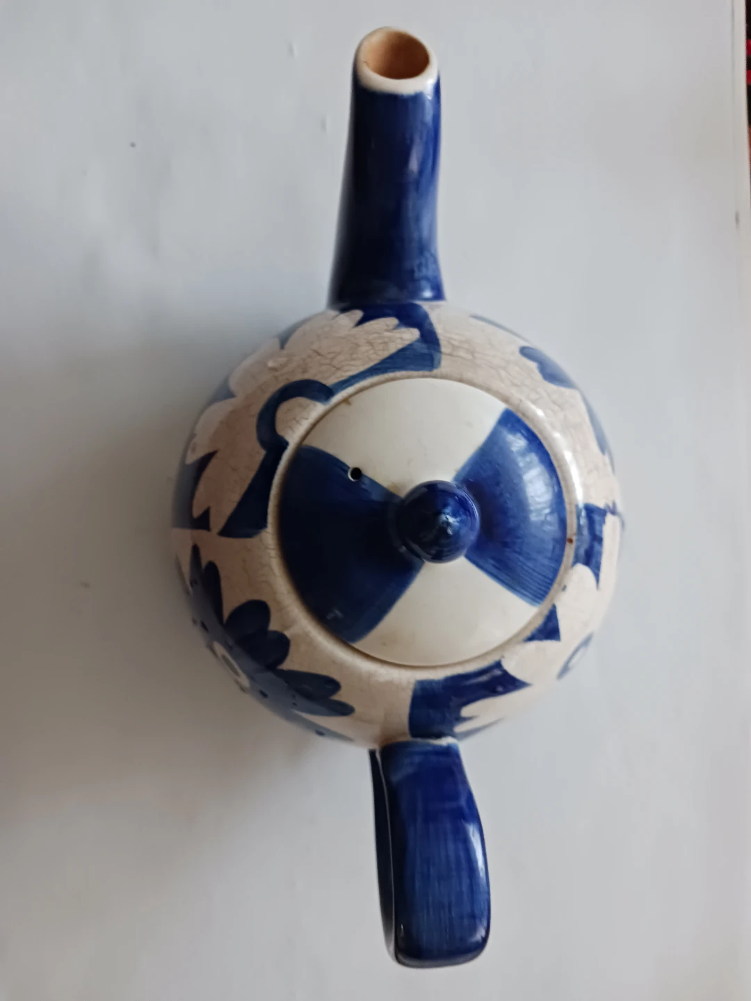 CanHome Blue & White Floral Teapot