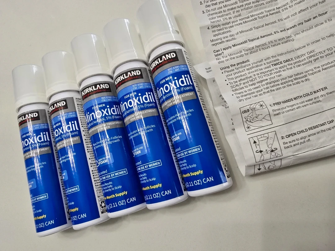 Kirkland Minoxidil Topical Aerosol 5% (5-pack) - photo 2