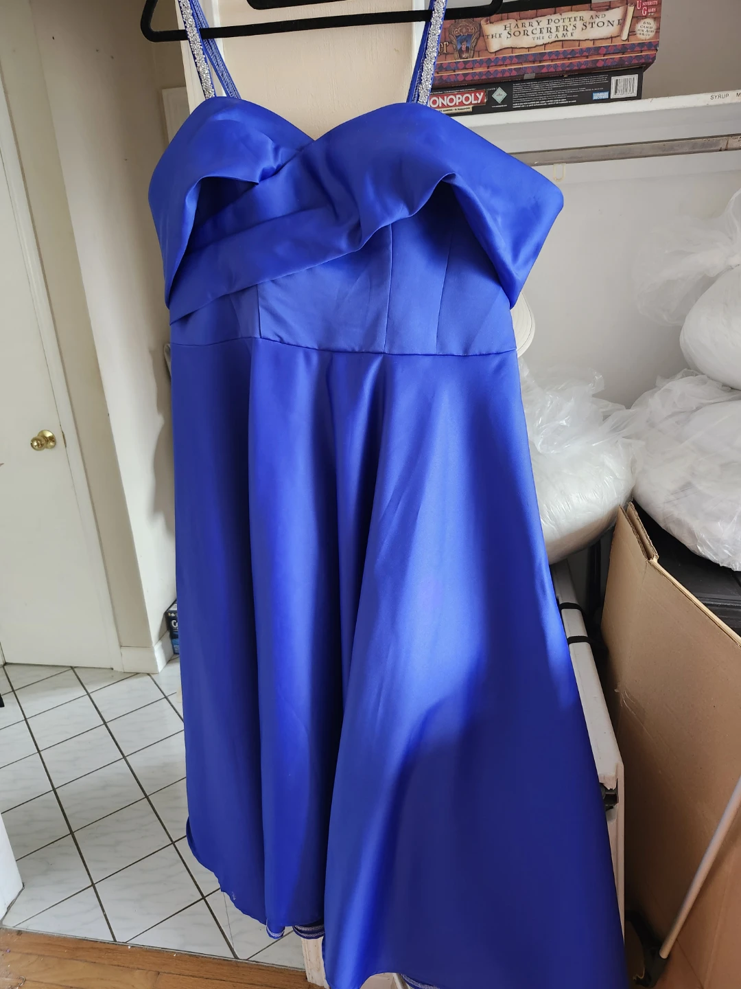 Royal Blue Off-the-Shoulder Ball Gown - photo 2