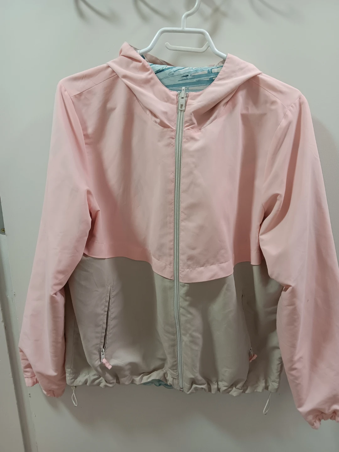 Reversible Pink and Grey/Tropical Print Jacket (XL)!