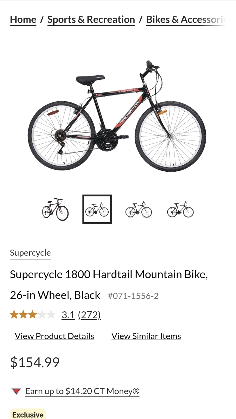 Supercycle 1800 Hardtail Mountain Bike - 26-in Wheel, Black - photo 5