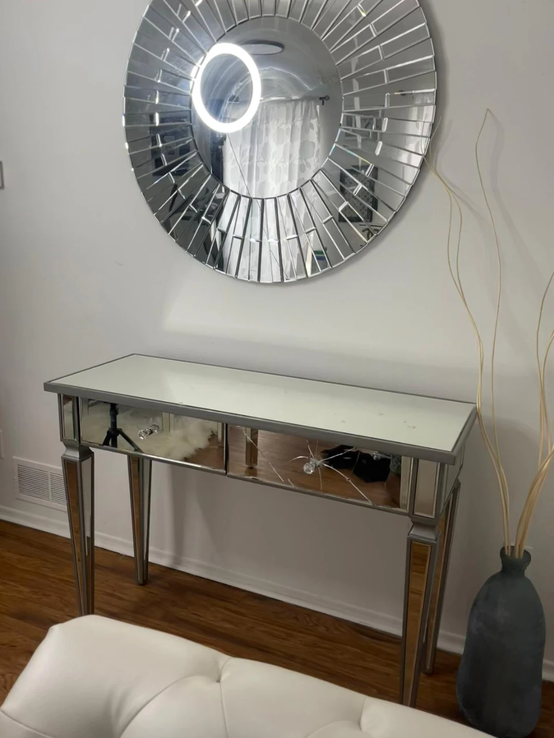 Mirrored Console Table with 2 Drawers - photo 5