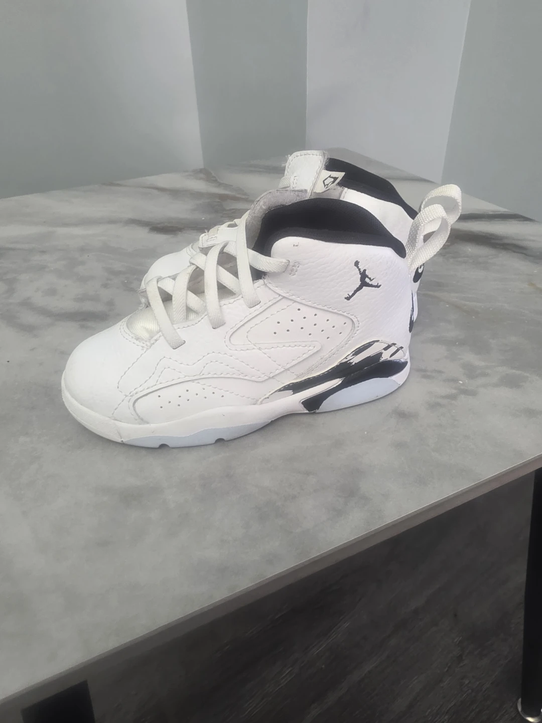 Air Jordan 6 TD Toddler Shoes White Black Size 5C